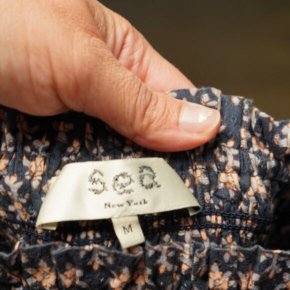 Sea New York Jasper Border Tiered Ruffle Smocked Mini Skirt Medium $225 - Picture 8 of 8